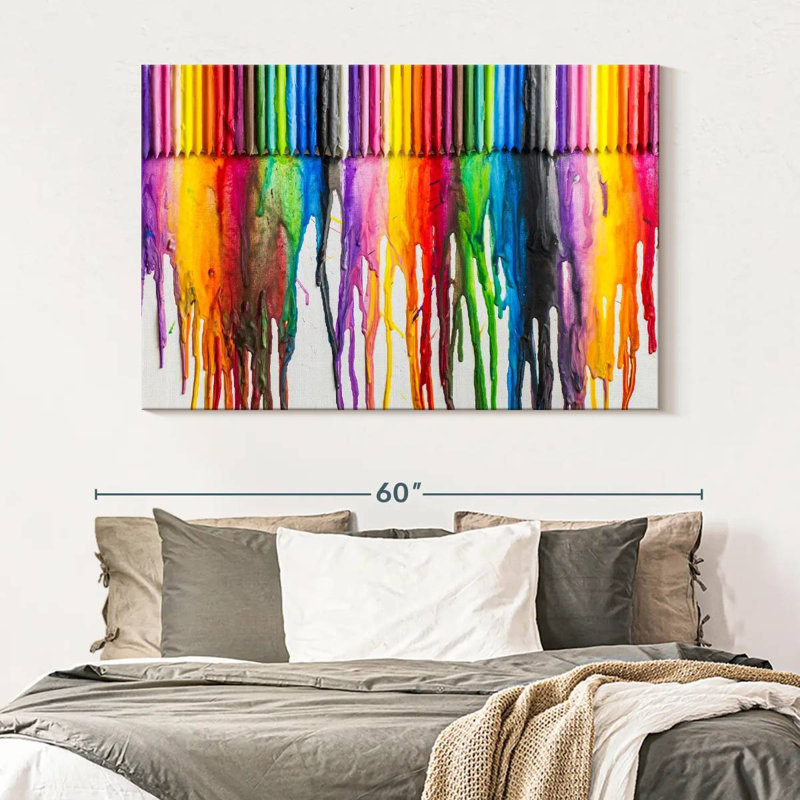 Melting Crayon Canvas Print, 34" H x 51" W x 1.25" D