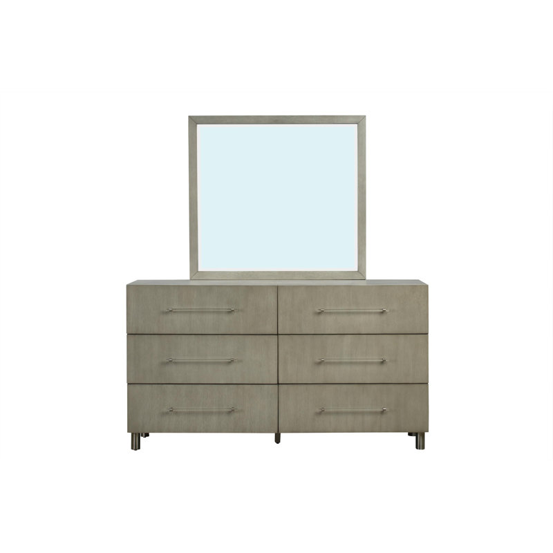 Commode Miroir gris brumeux Bystrík