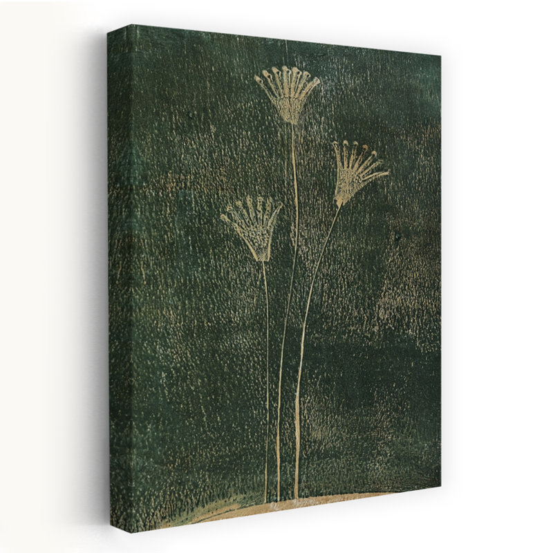 Contemporary Art Abstract Gothic Contemporary Autumn Flower Wall Art by Christina Misuro - Wrapped Canvas Print