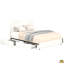 Grand lit plateforme tapissier Boucle avec rangement breveté à 4 tiroirs, tête de lit capitonnée à coutures courbées, support de matelas à lattes en bois, aucun sommier requis