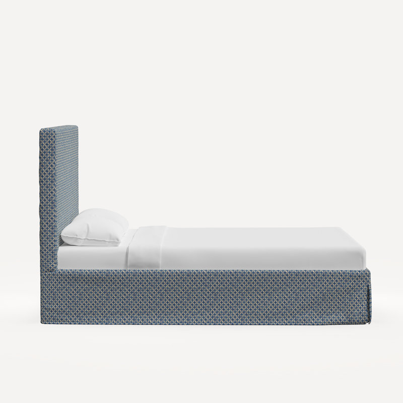 Shona Bed, Jr Aalap Blue Geometric, Queen