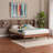 Baxton Studio Elvina Mid-Century Transitional Ash Walnut Wood King Size Platform Bed With Built-In Shelves-106679586