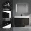 Meuble-lavabo autoportant 48 po avec lavabo en résine et armoires à fermeture douce