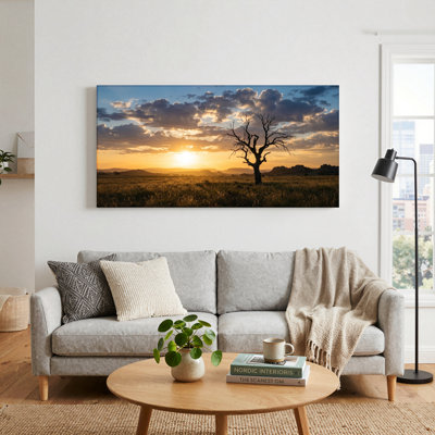 Sunset Tree Canvas Wall Art Set Of 1