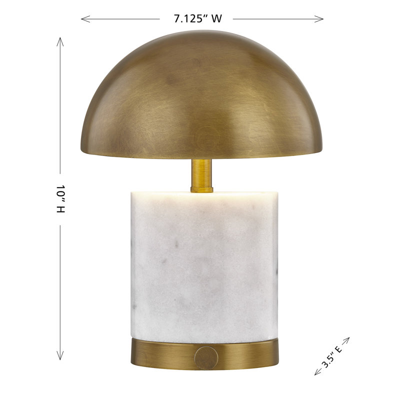 Cora 1-Light Portable Rechargeable LED Table Lamp