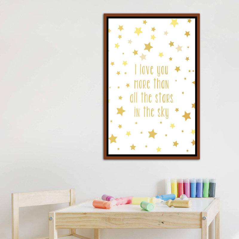 Love You More Art, H 40 po x l 26 po x P 1,5 po, Toile avec cadre en bois classique