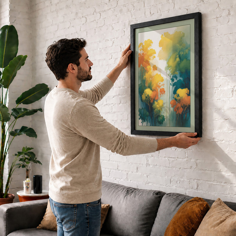 Garden In Golden Light Botanical - Print, A1 - 84.1 x 59.4 cm, Oak