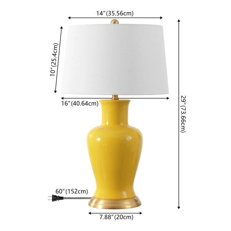 Lampe de table 29 po Herron, Jaune