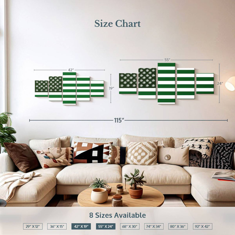 Drapeau vert vert, H 24 po x l 55 po