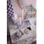 Violet Check Glass Soap Pump