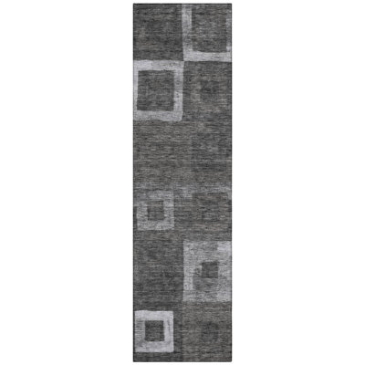 Cora Black Washable Indoor-Outdoor Rug - 