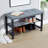 Sleaford Grey 2 Shelf Linen Shoe Bench