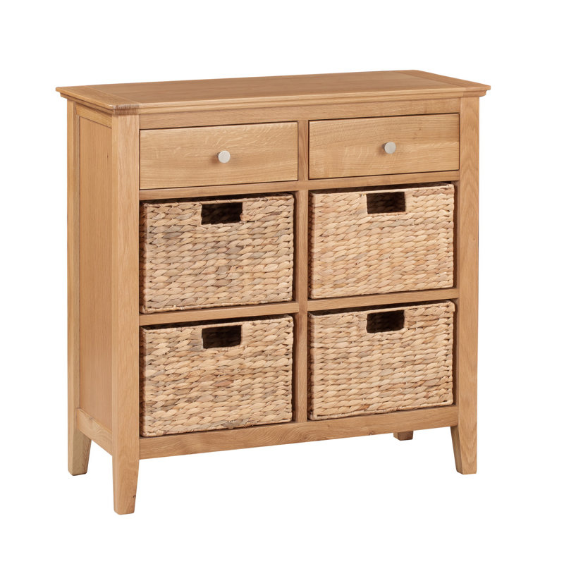Elaina Solid Wood 77cm W 2 - Drawer Chest of Drawers