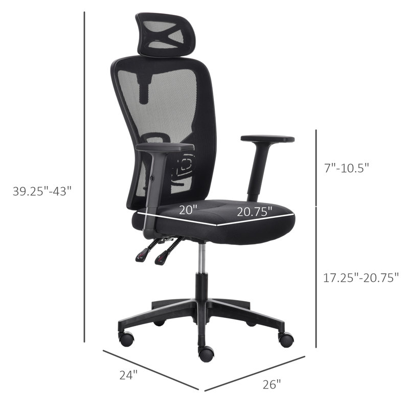 Dilkon Mesh Task Chair with Headrest