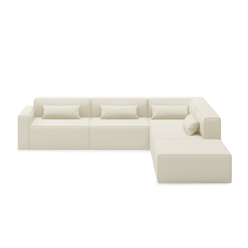 Mix Modular 5-Pc Sectional, Right Hand Facing, Mowat Sand Polyester