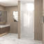 Porte de douche pliante en verre trempé
