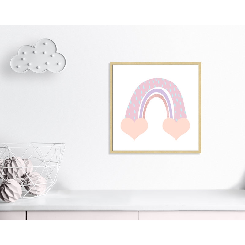 Arc-en-ciel 1, H 27,5 po x l 27,5 po x P 1,19 po, Cadre boîte champagne