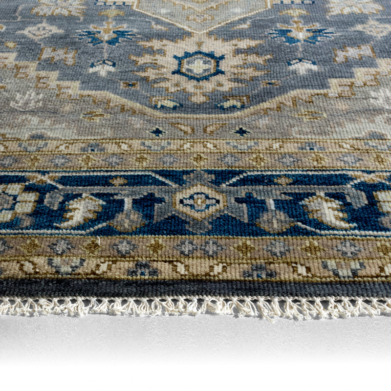 Jaipur Living Andrews Hand-Knotted Medallion Gray/ Brown Area Rug 12'X15', Rectangle 10' x 14'