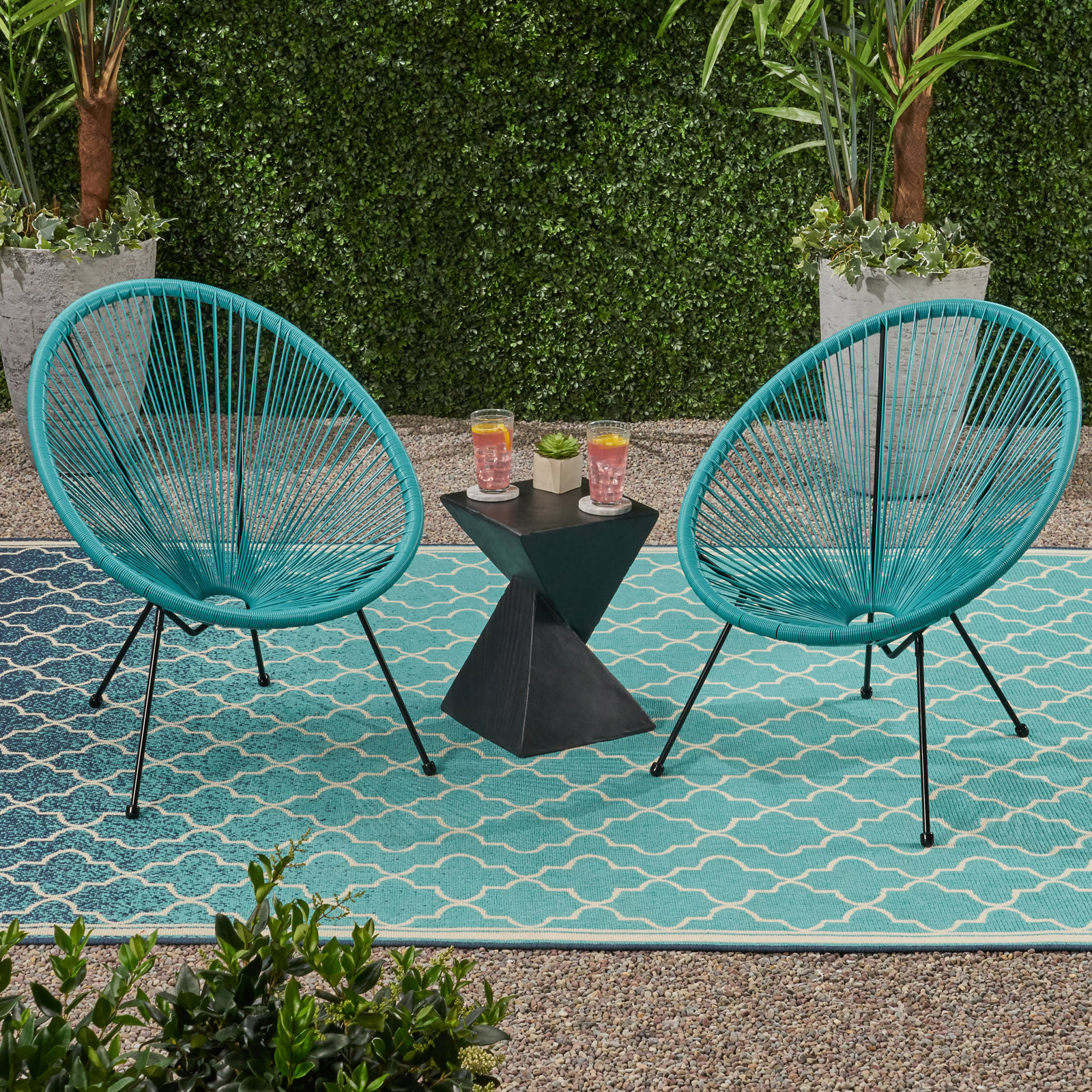 Patio Lounge Chair, Teal