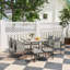 Steel Patio Dining Set Table,