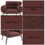 Fauteuil d'appoint rembourré rouge Tweed