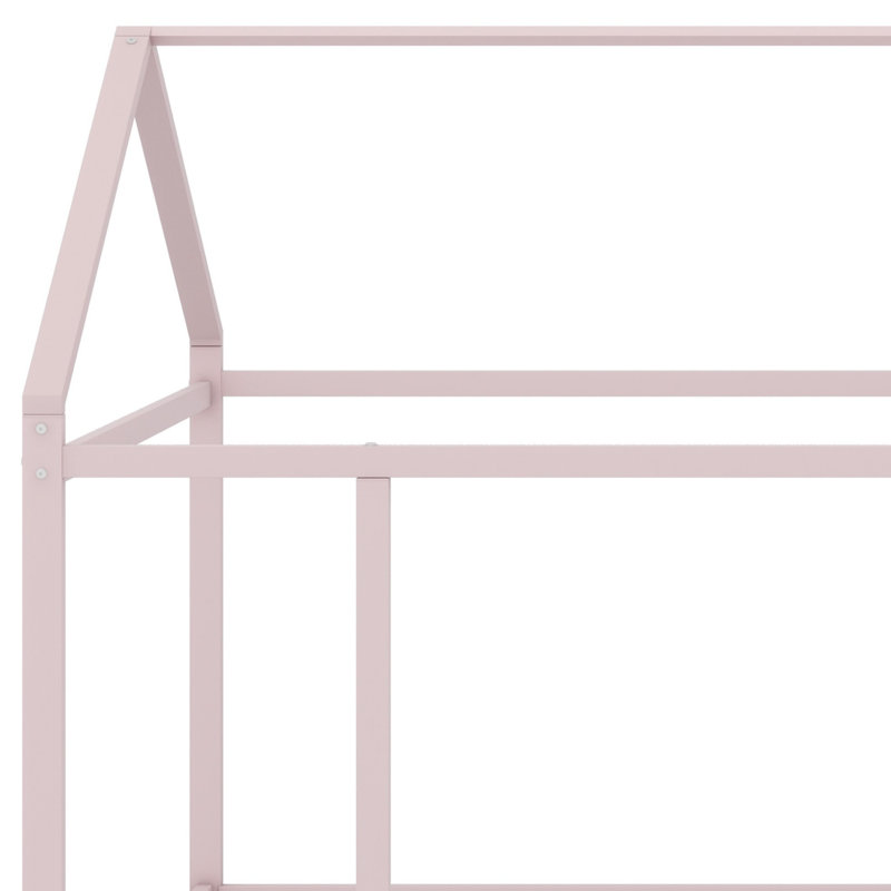 Structure de lit en métal avec clôture