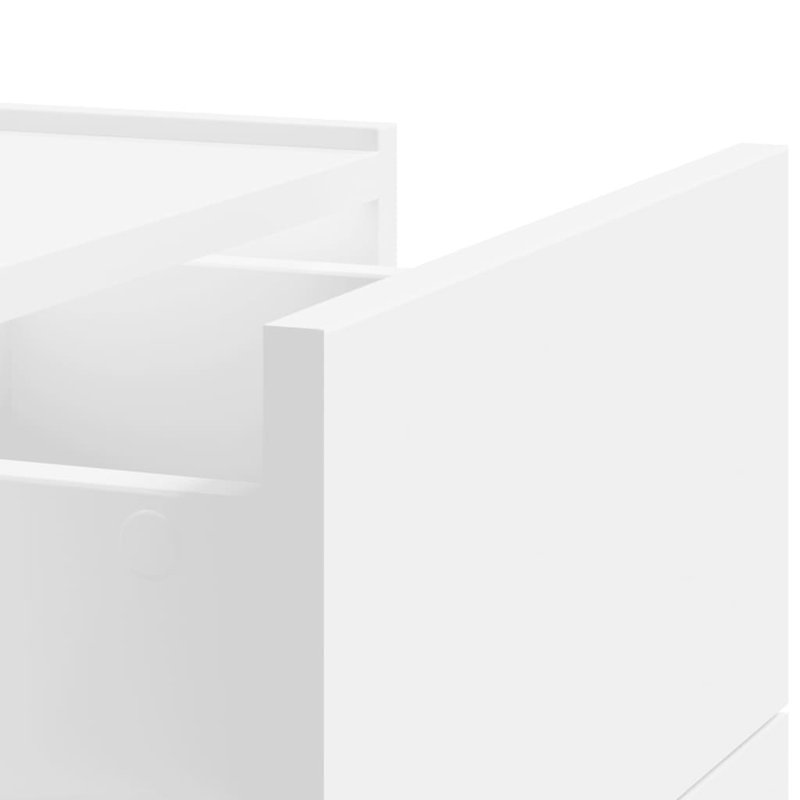 Quartney 45cm W Manufactured Wood Bedside Table, White