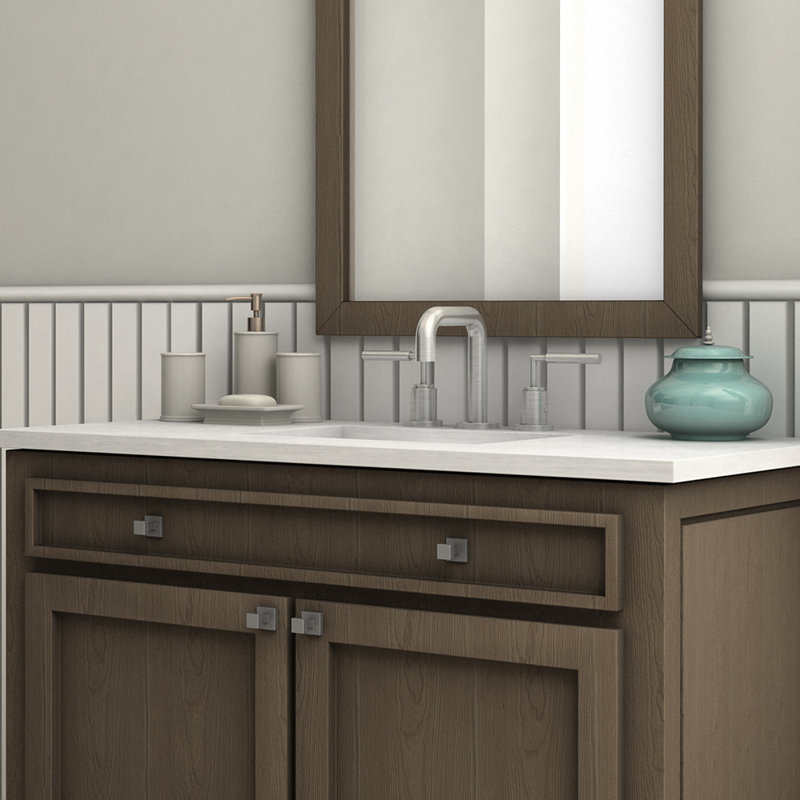 ElDorado Widespread Bathroom Faucet with Drain Assembly, Brushed Nickel
