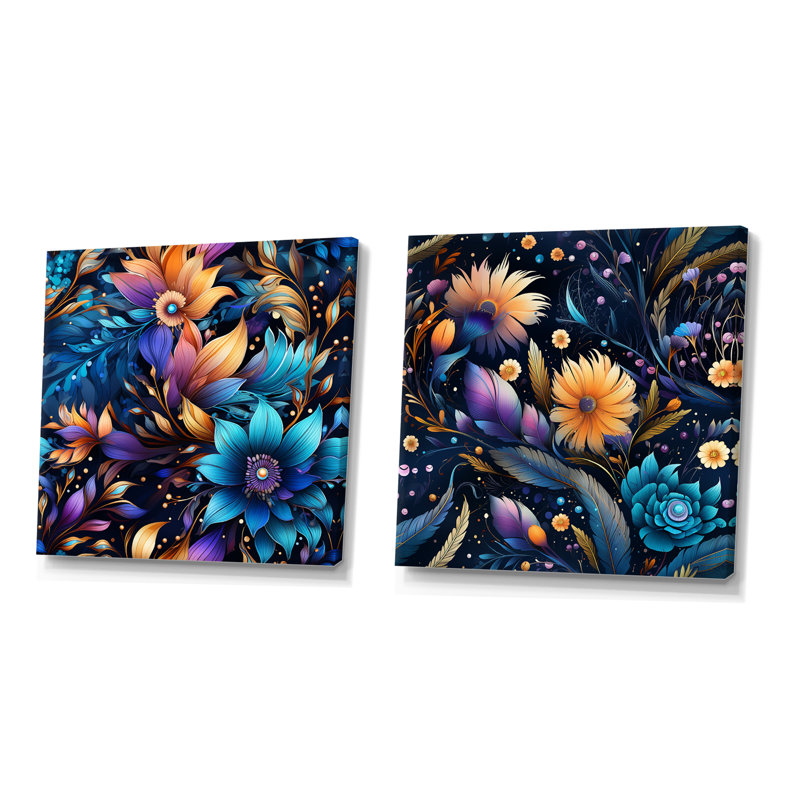 Adoxa - ensemble de 2 reproductions d'art sur toile, Toile tendue, H 16 po x l 33 po x P 1 po
