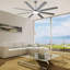 Ventilateur de plafond moderne Synia 72 po avec lumière et télécommande, moteur CC réversible à 6 vitesses, DEL à intensité variable, grand ventilateur de plafond chromé pour salons-395284843