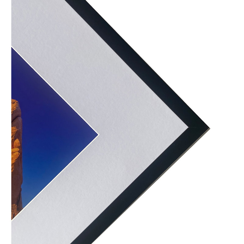 Cadres photo en PVC, cadres photo muraux avec verre HD et carton, ensemble de 5, Black