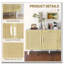 Buffet Buffet avec 3 portes réglables en rotin-826024195