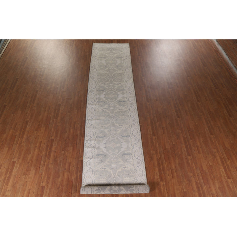 Grand tapis de couloir oriental Oushak 4 x 20