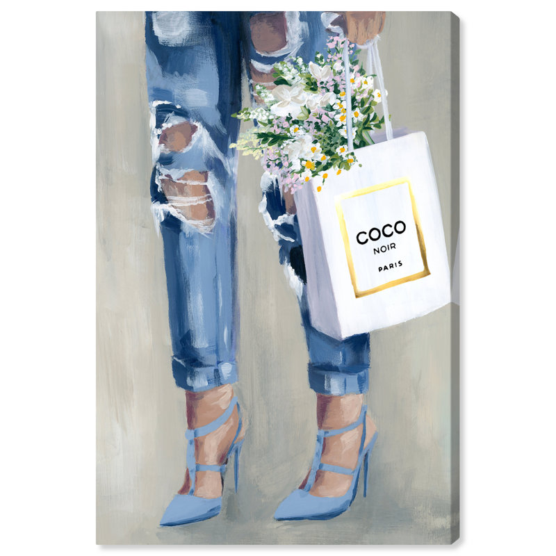 Denim Dream - Peinture sur toile, Toile tendue, H 54 po x l 36 po