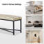 Banc en cuir véritable l 50,5 po Anahli avec pieds capitonnés et pieds en métal-1536914463
