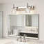Éclairage pour meuble-lavabo en verre tulipe 2 lumières, chrome, ampoules G4 incluses