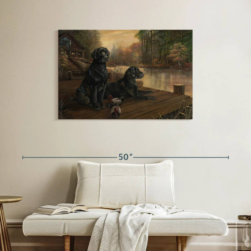 Brampt Dogs Waiting For Tomorrow, 26" H x 39" W