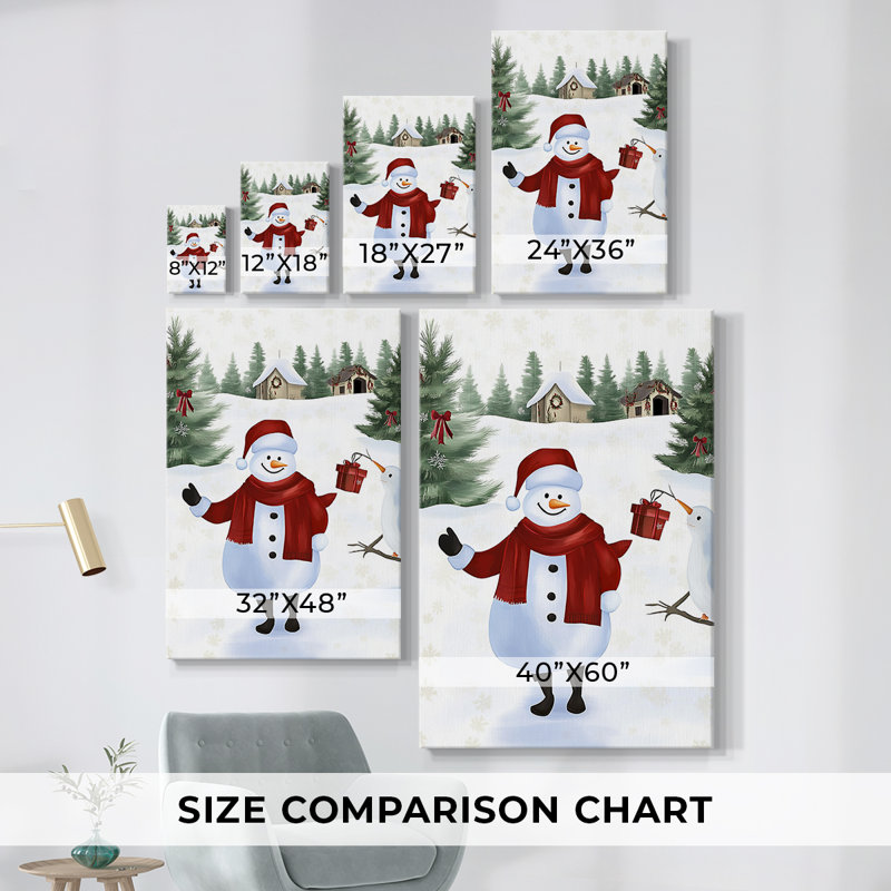 Art des Fêtes de Noël - Toile tendue avec châssis CCDXCVII, H 18 po x l 12 po