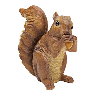 Standing Squirrel with Nut Statue