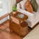 Elinar Wood Narrow End Table With Drawers And Shelf