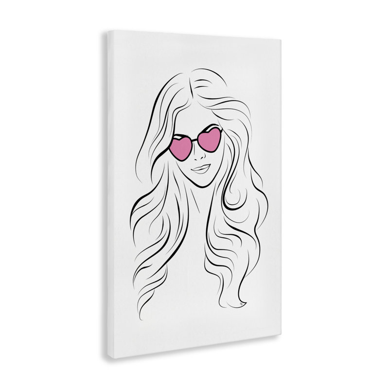 Toile de lunettes de soleil Leila rose, conception par Martina Pavlova, H 30 po x l 20 po