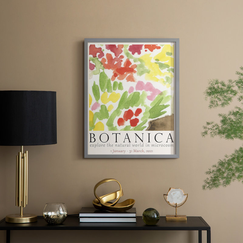 Affiche d'exposition botanique IV - Botanica, Gris, H 30 po x l 24 po