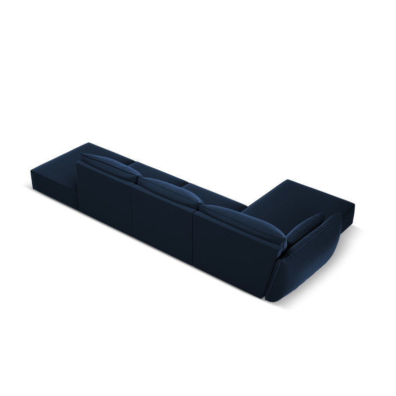 Alexsandro 5 Seater Corner Sofa , Blue, Left Hand Facing
