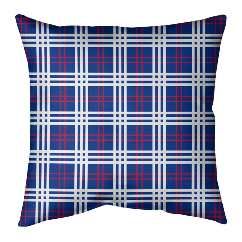 Coussin Los Angeles, 14 po x 14 po, Housse de coussin seulement - sans coussin, Bleu buffle