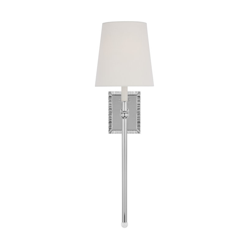 Applique murale en acier Phipps, Nickel poli