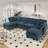 Double-Layer Cushion Modern Large U-Shaped Modular Sofa-1425301960