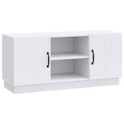 Unfinished TV Stand for TVs up to 32" with Fireplace Included