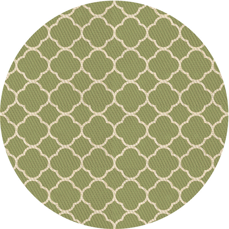 Performance Wool Geometric Indoor Rug, Round 8'