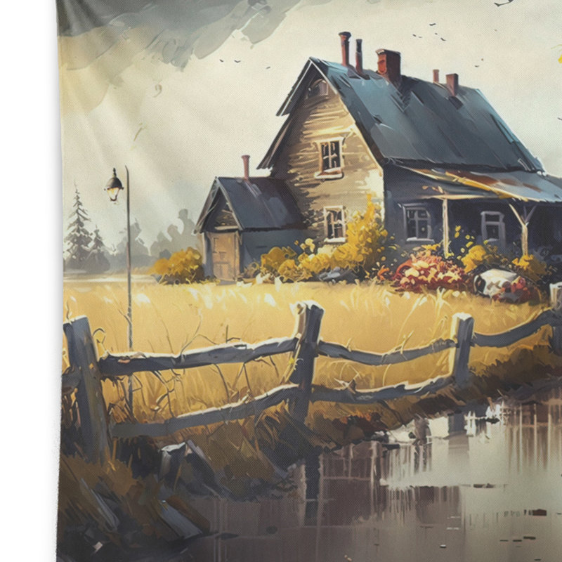 Tapisserie en polyester «Welcome to the Cottage House III», H 32 po x l 39 po