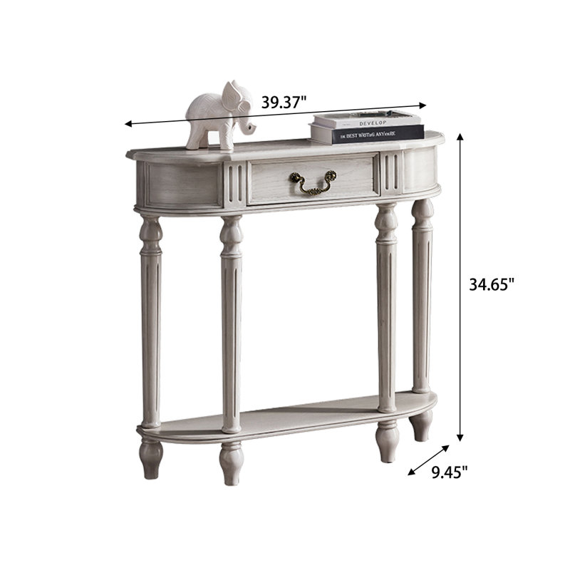 Retro Grey Solid Wood Rectangular Entryway Cabinet, 34.65" H x 39.37" W x 9.45" D